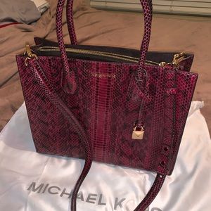 Authentic Michael Kors snakeskin bag